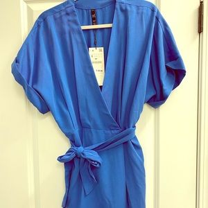 Blue Zara TRF Dress